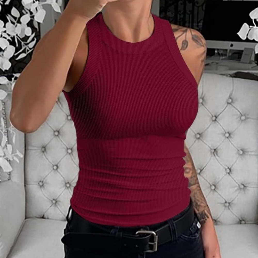 Women's Sleeveless Ribbed Top